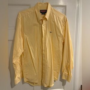 Vineyard Vines Men's Yellow Whale Shirt